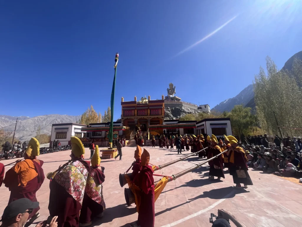 The Opening Ceremony – Monks Begin the Diskit Gustor Festival