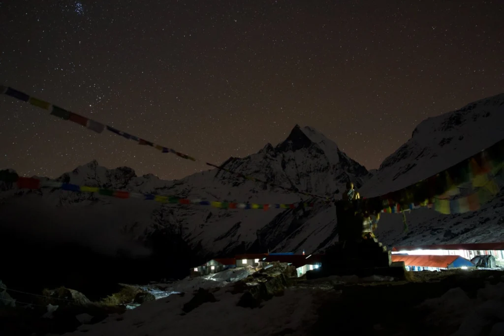Starry skies above Annapurna Base Camp