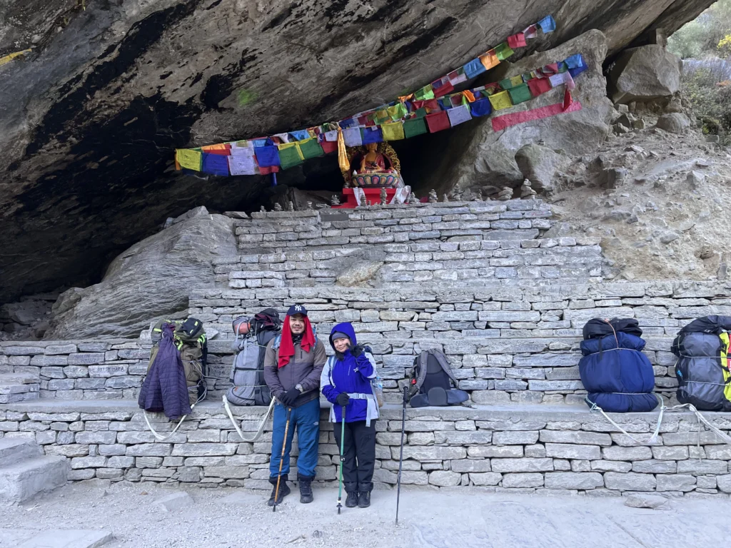 After climbing countless steps, I finally reached a rest point.